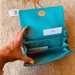 Brand New Blue Coach Clutch